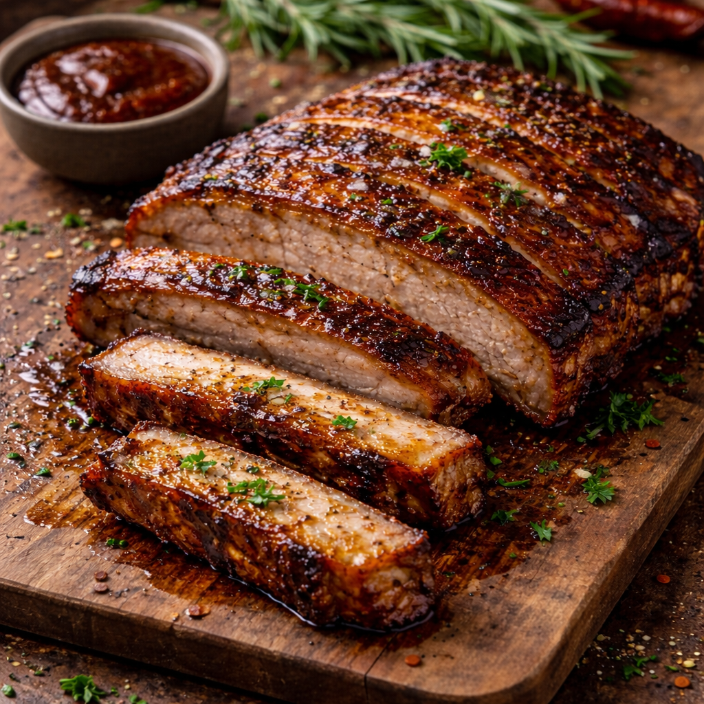Spareribs med tilbehør