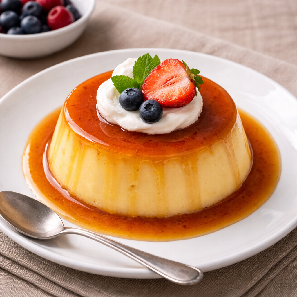 Porsjons karamellpudding